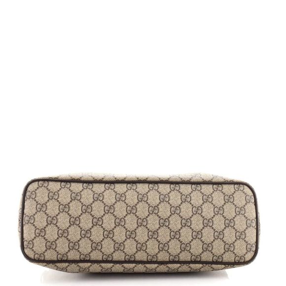 Gucci Convertible Zip Tote GG Coated Canvas Small Brown - Picture 4 of 10